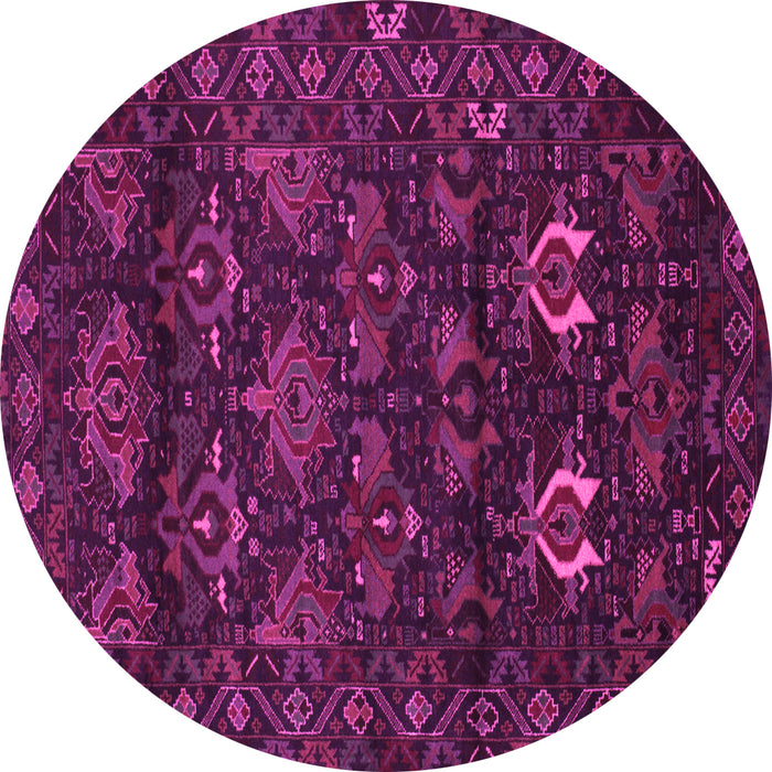 Round Persian Pink Traditional Rug, tr2502pnk