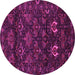 Round Persian Pink Traditional Rug, tr2502pnk