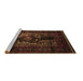 Sideview of Machine Washable Persian Brown Traditional Rug, wshtr2503brn