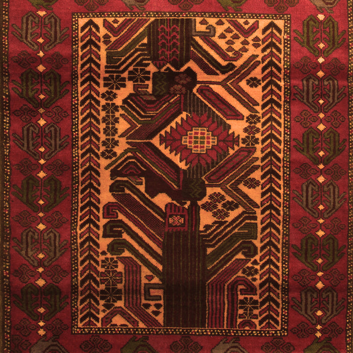 Serging Thickness of Machine Washable Persian Orange Traditional Area Rugs, wshtr2503org