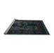 Sideview of Machine Washable Persian Light Blue Traditional Rug, wshtr2503lblu