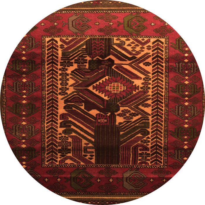 Square Persian Orange Traditional Rug, tr2503org