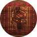 Square Persian Orange Traditional Rug, tr2503org