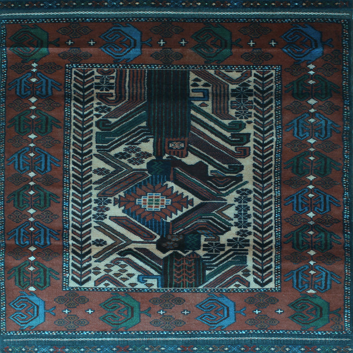 Square Persian Light Blue Traditional Rug, tr2503lblu