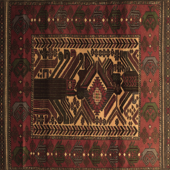 Square Persian Brown Traditional Rug, tr2503brn