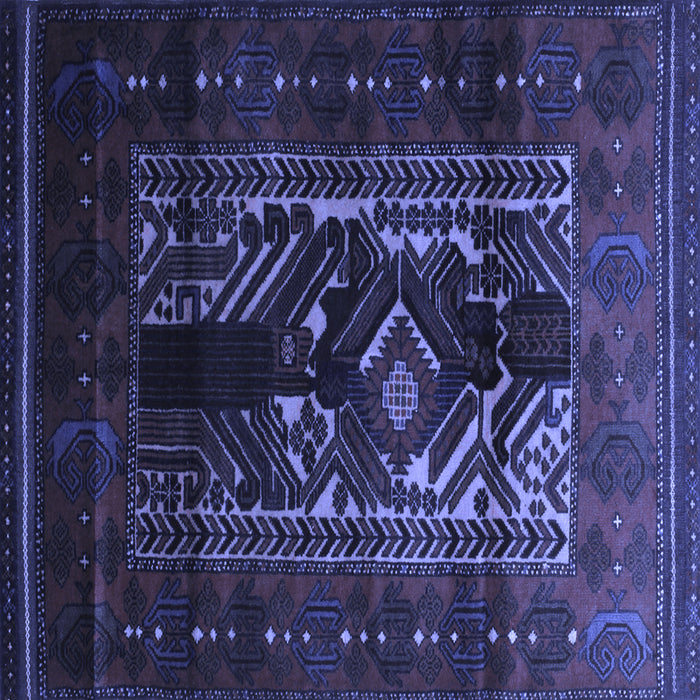 Square Persian Blue Traditional Rug, tr2503blu