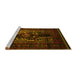 Sideview of Machine Washable Persian Yellow Traditional Rug, wshtr2503yw