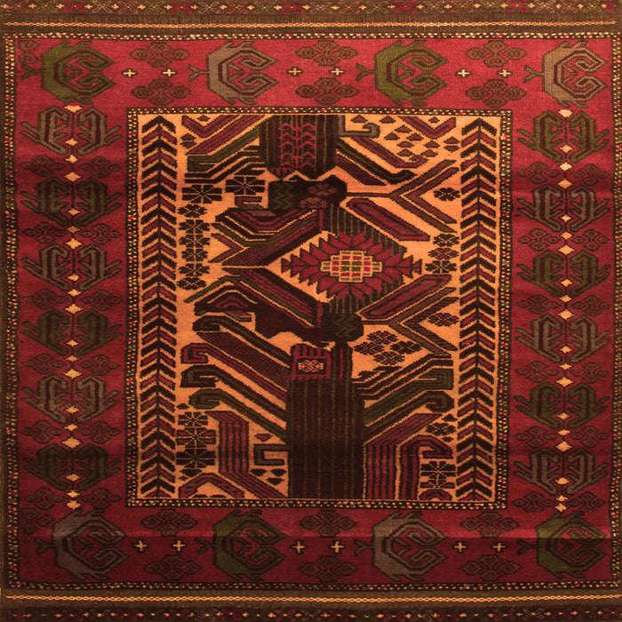 Serging Thickness of Persian Orange Traditional Rug, tr2503org