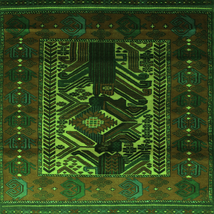 Serging Thickness of Persian Green Traditional Rug, tr2503grn