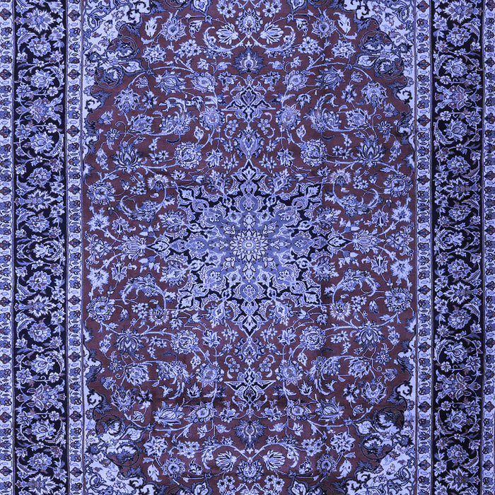 Machine Washable Persian Blue Traditional Rug, wshtr2504blu