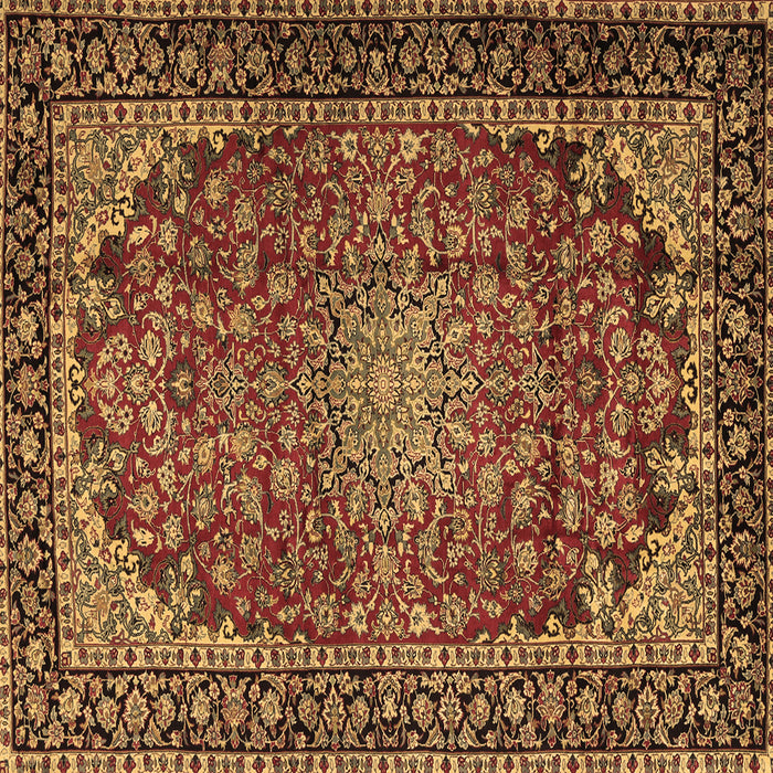 Square Persian Brown Traditional Rug, tr2504brn
