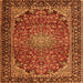 Serging Thickness of Persian Orange Traditional Rug, tr2504org