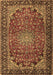 Machine Washable Persian Brown Traditional Rug, wshtr2504brn