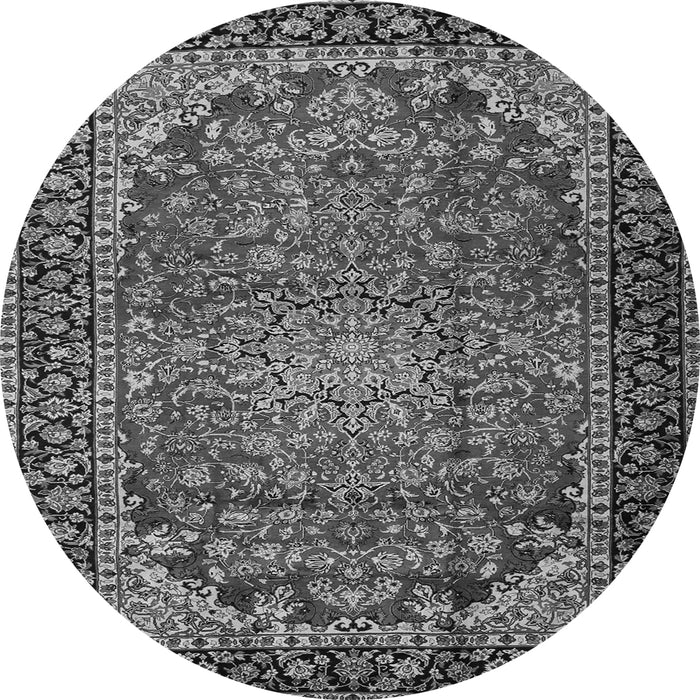 Machine Washable Persian Gray Traditional Rug, wshtr2504gry