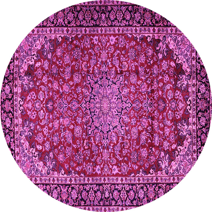Round Persian Pink Traditional Rug, tr2504pnk