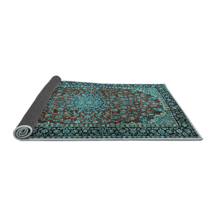Sideview of Persian Light Blue Traditional Rug, tr2504lblu