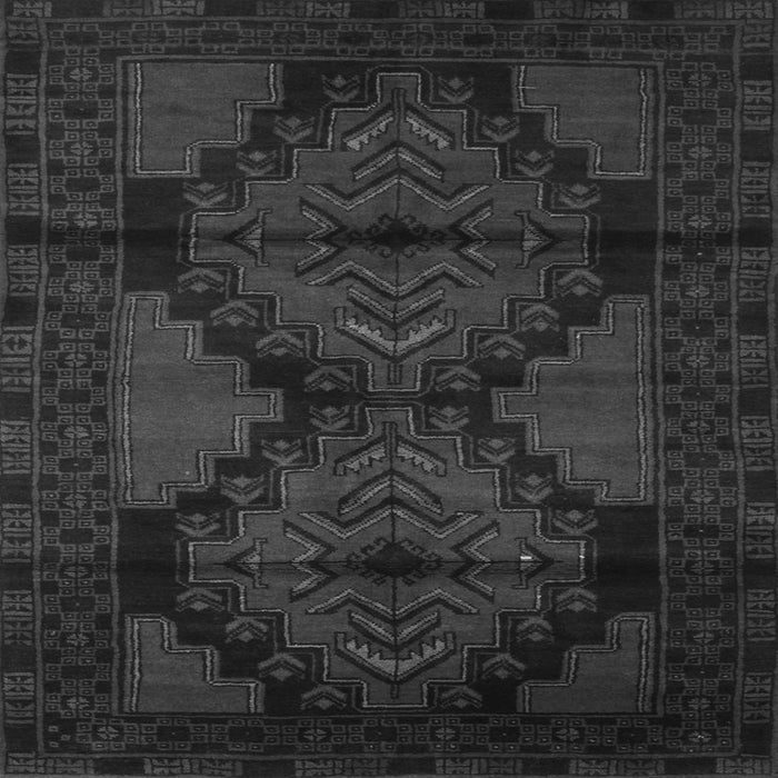 Round Machine Washable Persian Gray Traditional Rug, wshtr2505gry