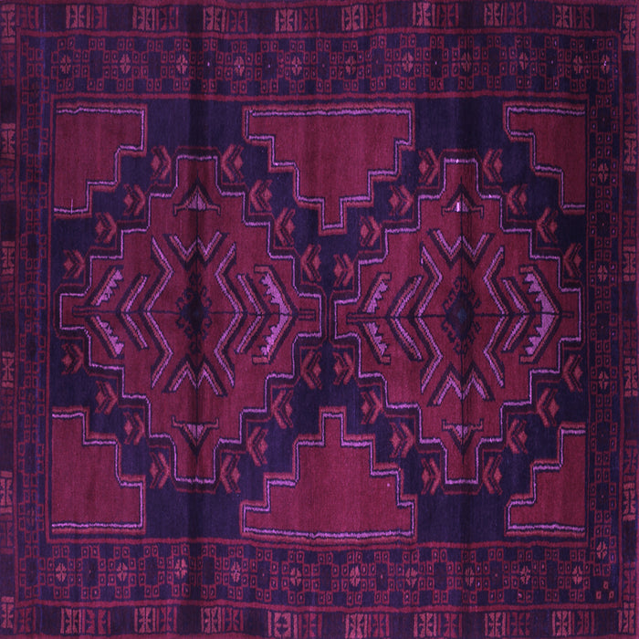 Square Machine Washable Persian Purple Traditional Area Rugs, wshtr2505pur