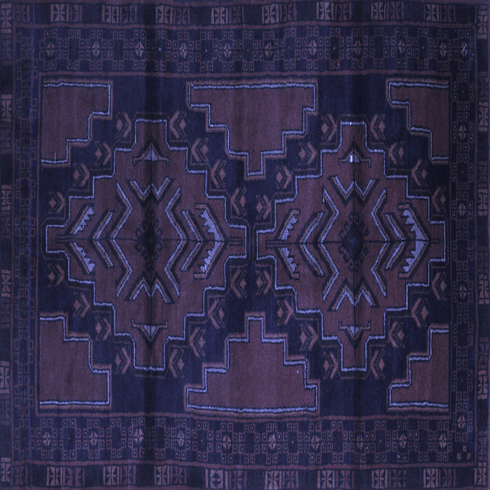 Square Persian Blue Traditional Rug, tr2505blu