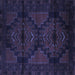 Square Persian Blue Traditional Rug, tr2505blu