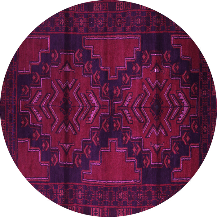 Round Machine Washable Persian Pink Traditional Rug, wshtr2505pnk