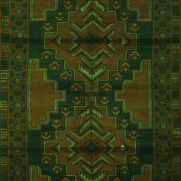 Serging Thickness of Machine Washable Persian Green Traditional Area Rugs, wshtr2505grn