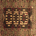 Square Persian Brown Traditional Rug, tr2506brn
