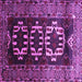 Square Machine Washable Persian Purple Traditional Area Rugs, wshtr2506pur