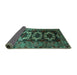 Sideview of Persian Turquoise Traditional Rug, tr2506turq