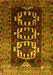 Machine Washable Persian Yellow Traditional Rug, wshtr2506yw