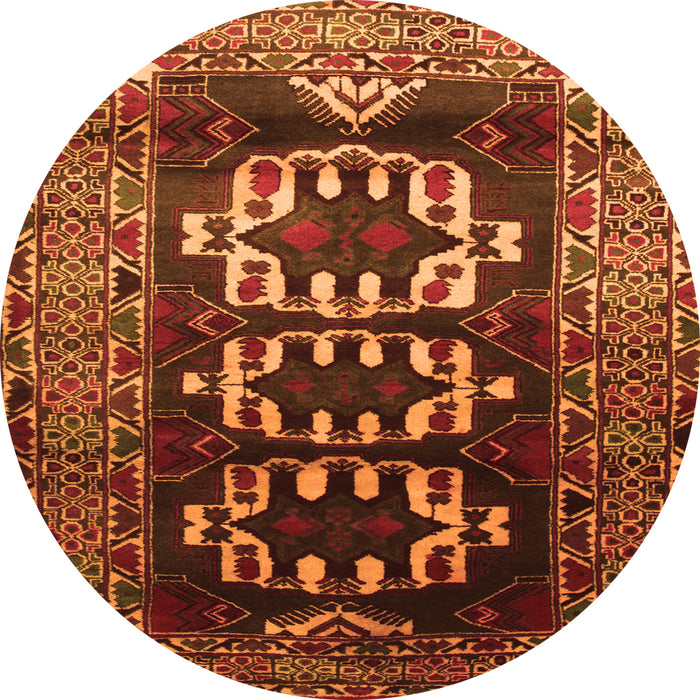 Square Persian Orange Traditional Rug, tr2506org
