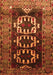 Serging Thickness of Machine Washable Persian Orange Traditional Area Rugs, wshtr2506org