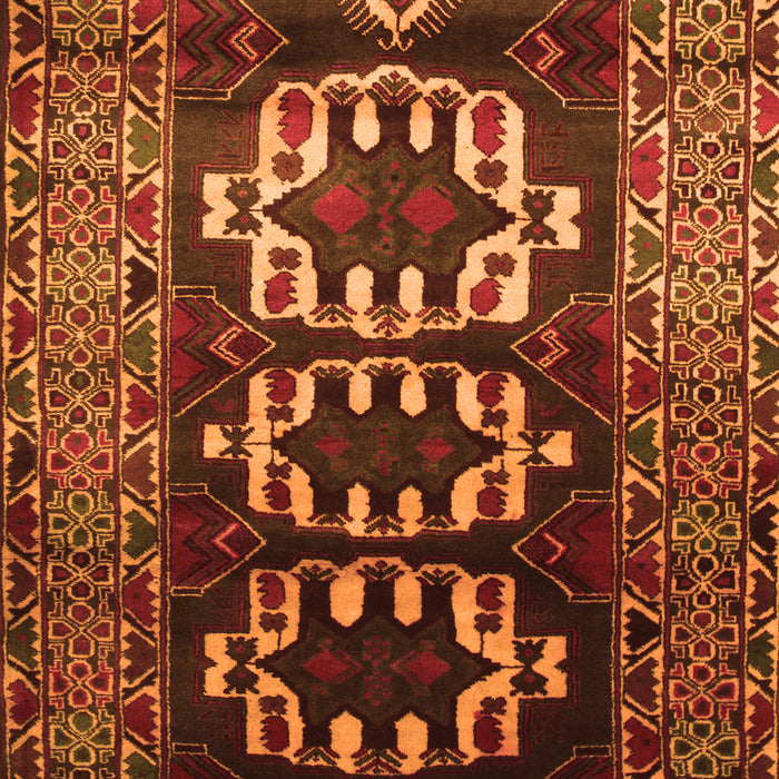 Serging Thickness of Machine Washable Persian Orange Traditional Area Rugs, wshtr2506org