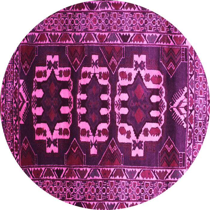 Round Persian Pink Traditional Rug, tr2506pnk