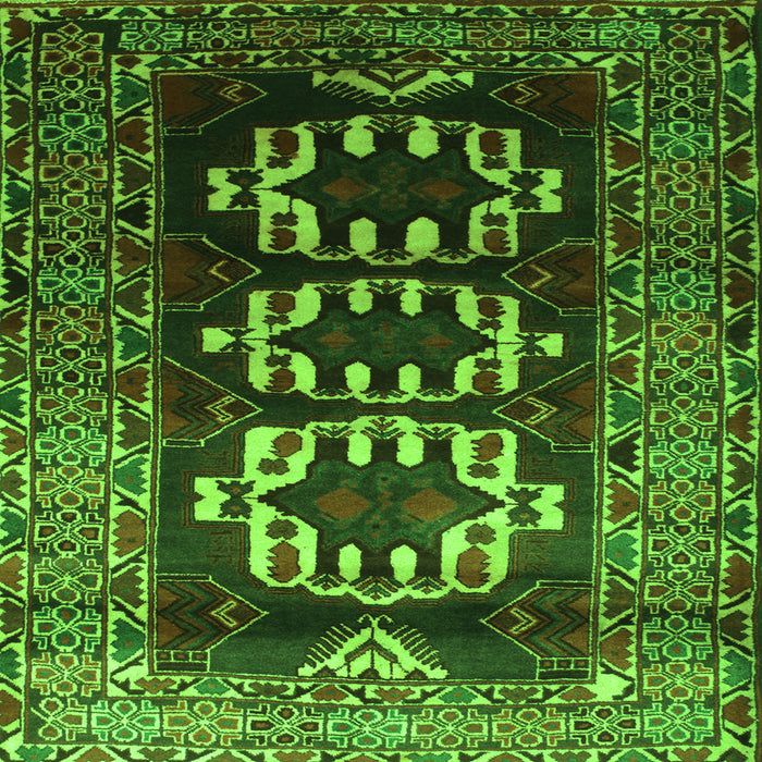 Serging Thickness of Persian Green Traditional Rug, tr2506grn