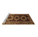 Sideview of Machine Washable Persian Brown Traditional Rug, wshtr2506brn