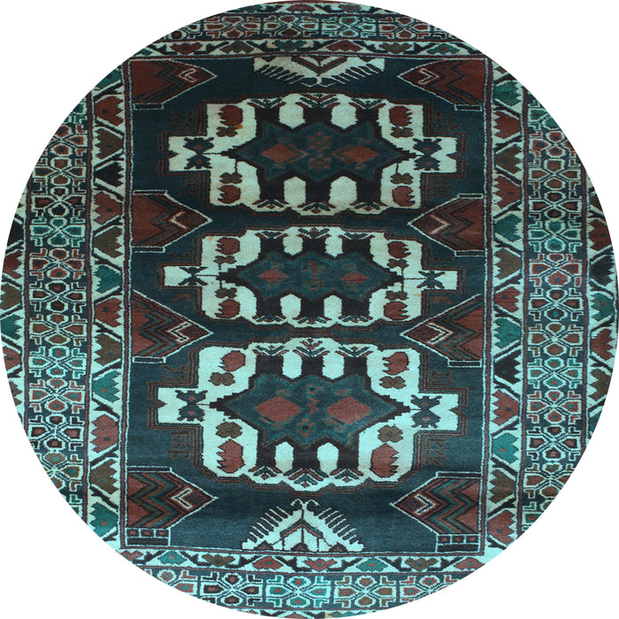Round Persian Light Blue Traditional Rug, tr2506lblu