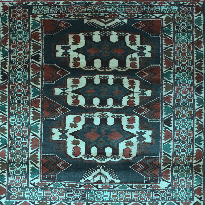 Square Persian Light Blue Traditional Rug, tr2506lblu