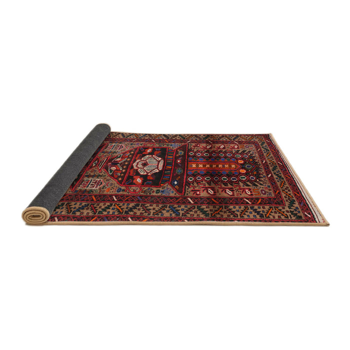 Sideview of Traditional Chestnut Brown Persian Rug, tr2507