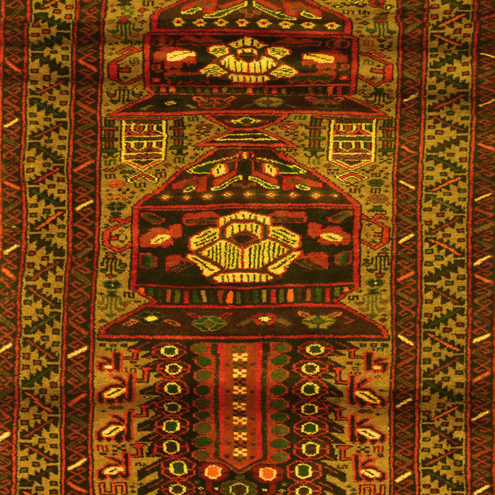 Machine Washable Persian Yellow Traditional Rug, wshtr2507yw