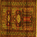 Square Persian Yellow Traditional Rug, tr2507yw