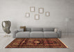 Machine Washable Persian Brown Traditional Rug in a Living Room,, wshtr2507brn