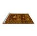 Sideview of Machine Washable Persian Yellow Traditional Rug, wshtr2507yw