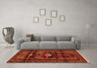 Machine Washable Persian Orange Traditional Area Rugs in a Living Room, wshtr2507org