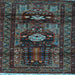 Square Machine Washable Persian Light Blue Traditional Rug, wshtr2507lblu