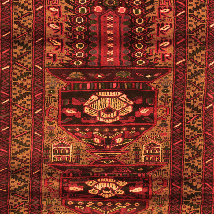 Serging Thickness of Machine Washable Persian Orange Traditional Area Rugs, wshtr2507org