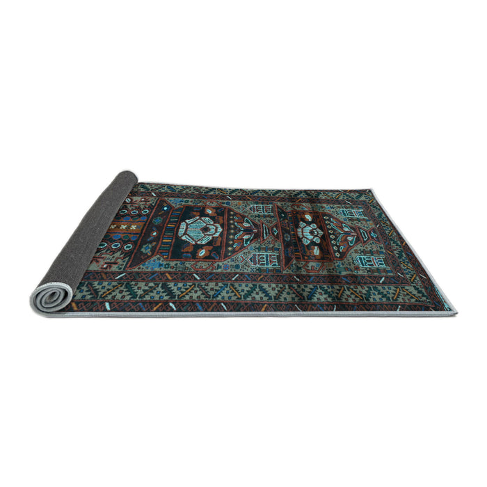 Sideview of Persian Light Blue Traditional Rug, tr2507lblu
