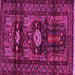 Square Machine Washable Persian Pink Traditional Rug, wshtr2507pnk