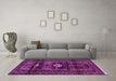 Machine Washable Persian Purple Traditional Area Rugs in a Living Room, wshtr2507pur