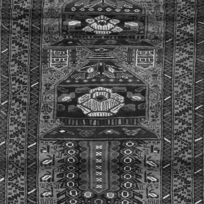 Serging Thickness of Machine Washable Persian Gray Traditional Rug, wshtr2507gry